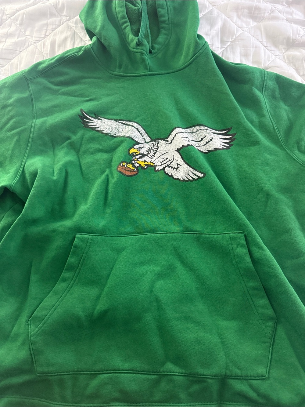 Nike Green Crewneck Hoodie with Eagle Football Graphic
